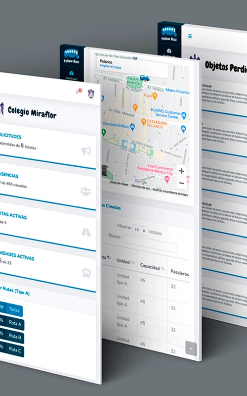 App para seguimiento en transporte escolar.